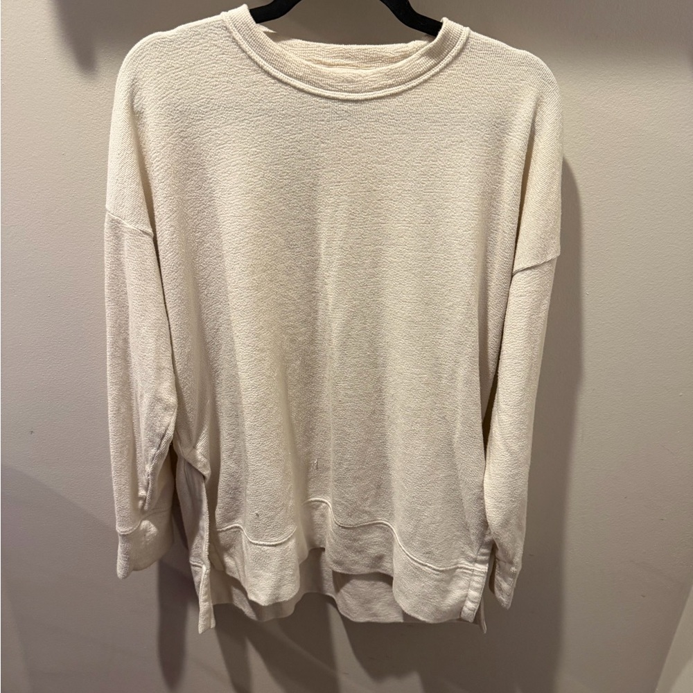 Aerie Women’s White Crewneck Oversized Sweatshirt